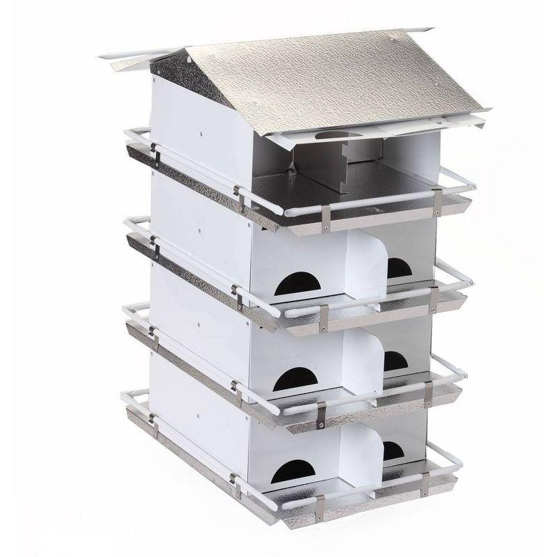 Purple Martin House with Starling Resistant Entrance Holes 4 Floor 16 Room Unassembled