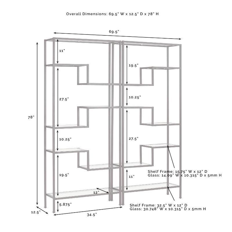 78" 2pc Sloane Etagere Set - Crosley