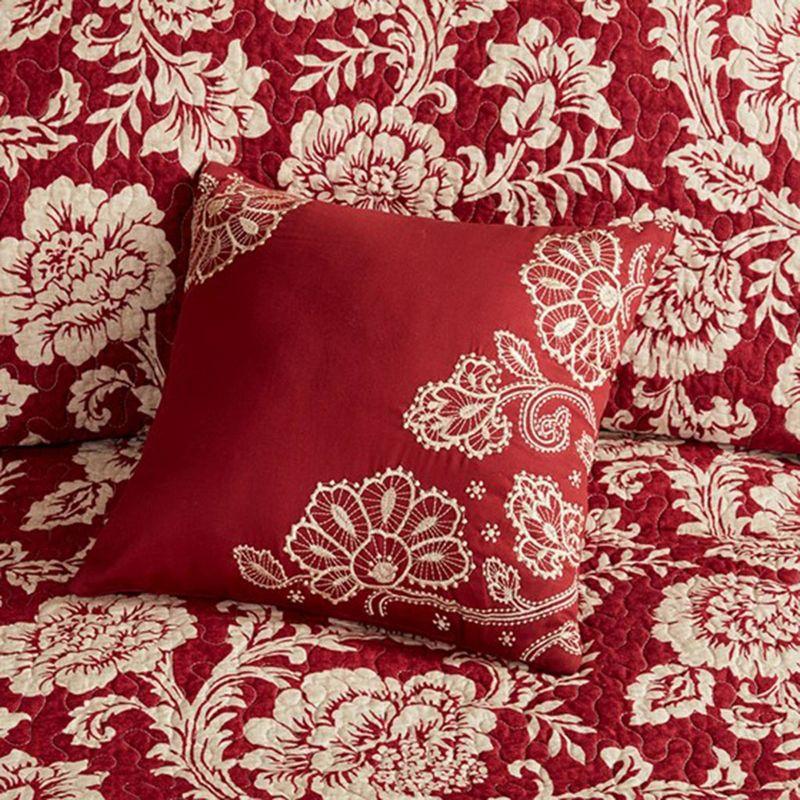 Madison Park Lucy Reversible Cotton Twill Quilt Set with Throw Pillows