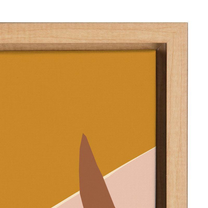 Kate and Laurel Sylvie Sunrise Dove Framed Canvas by Kate Aurelia Holloway, 23x33, Natural