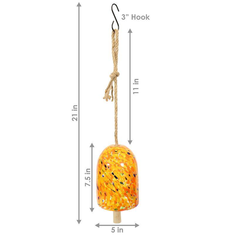 Sunnydaze Outdoor Natural Melody Glass Wind Bell Chime