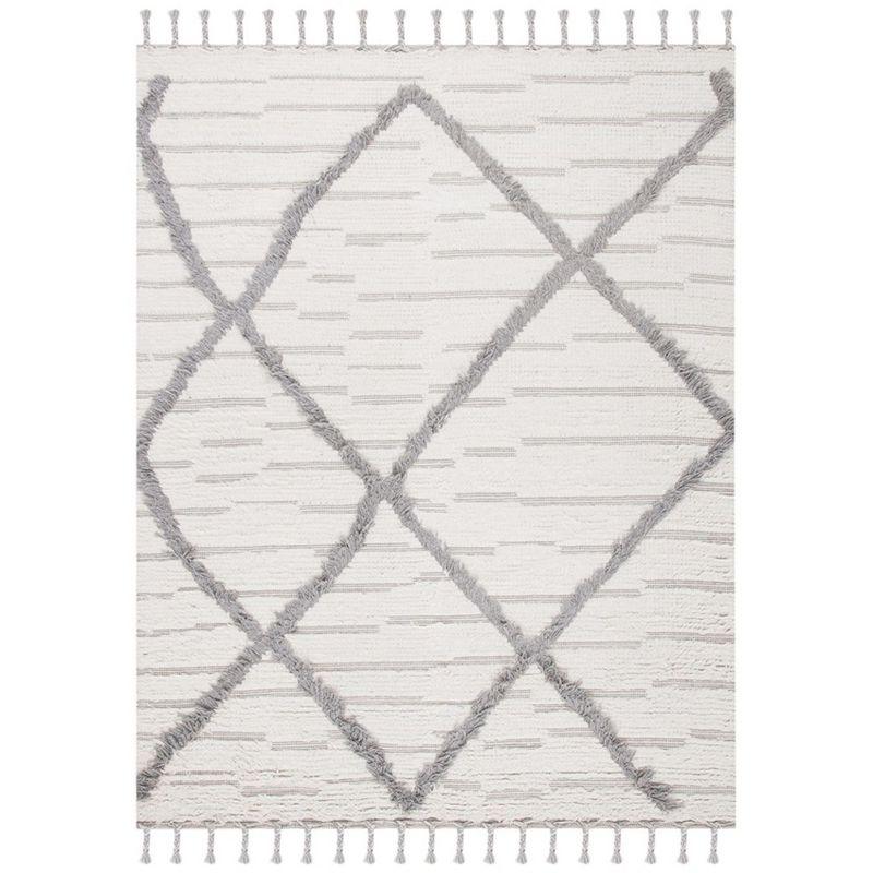 Elevated Ivory Hand-Knotted Wool Area Rug 8' x 10'