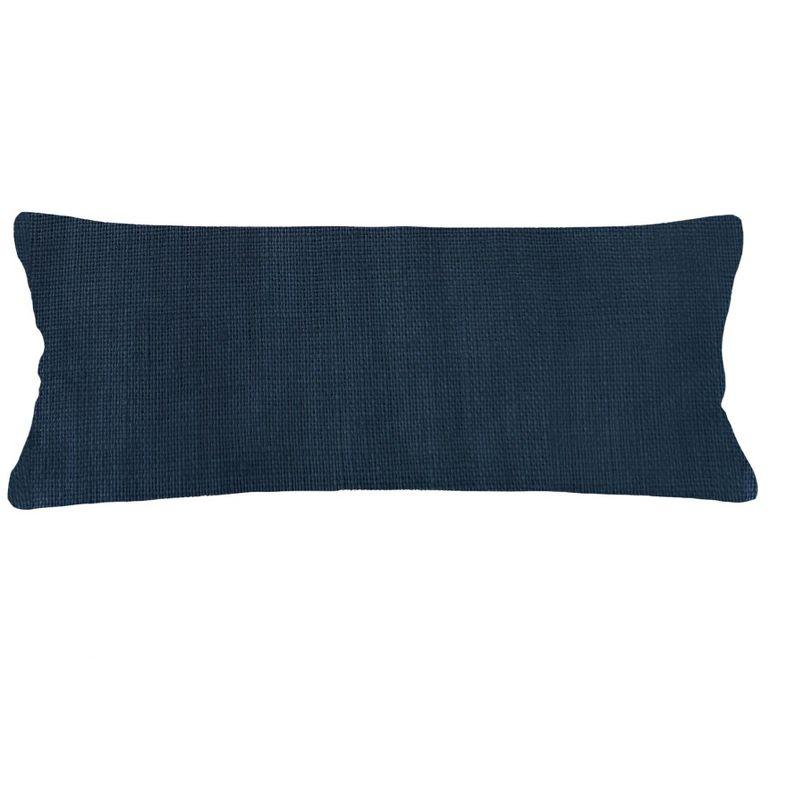 Navy Blue Linen Body Pillow Cover with Polyester Insert