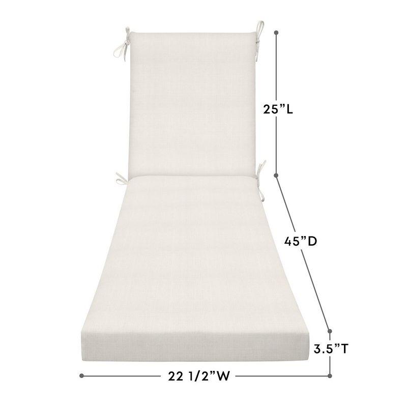 Honeycomb Outdoor Chaise Lounge Cushion - Textured Solid Bone