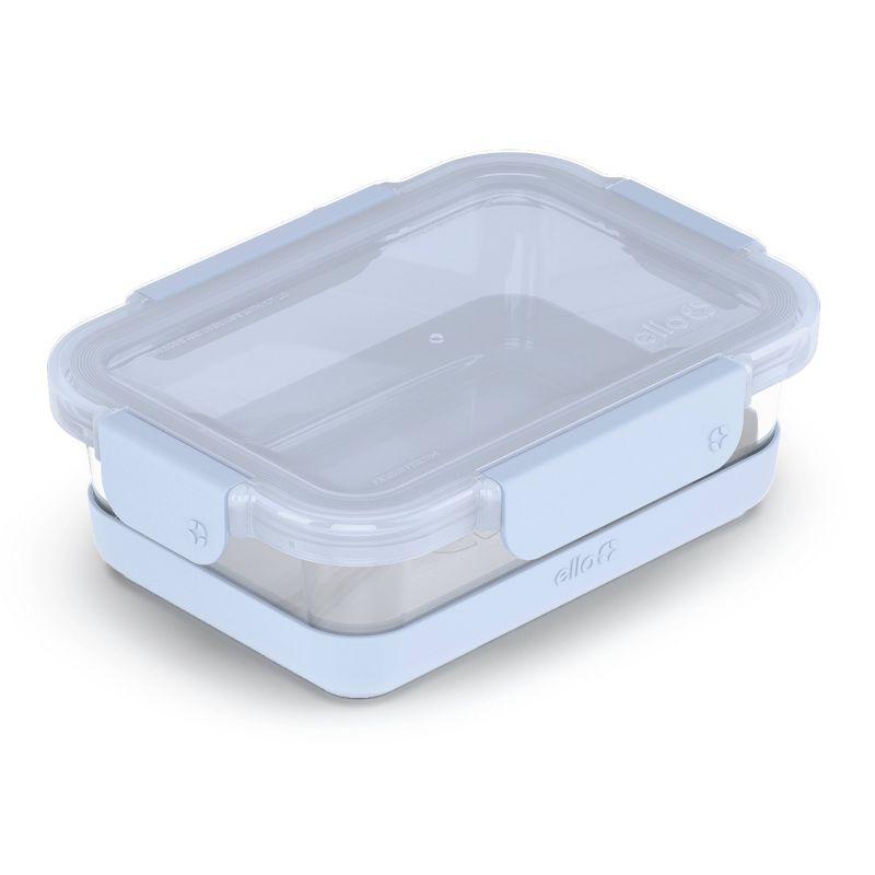 Ello 10pc Glass Meal Prep Food Storage Container Set Blue: BPA-Free, Microwave & Oven Safe, 5 Containers with Lids