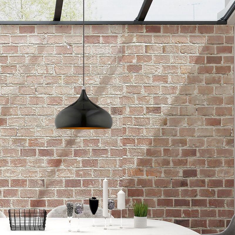 Livex Lighting Metal Shade 1 - Light Pendant in  Shiny Black