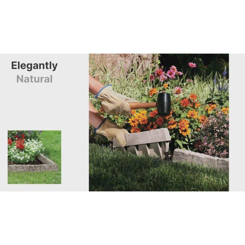 1.75'' H x 5.75'' W Gray Resin Lawn Edging (Set of 40)