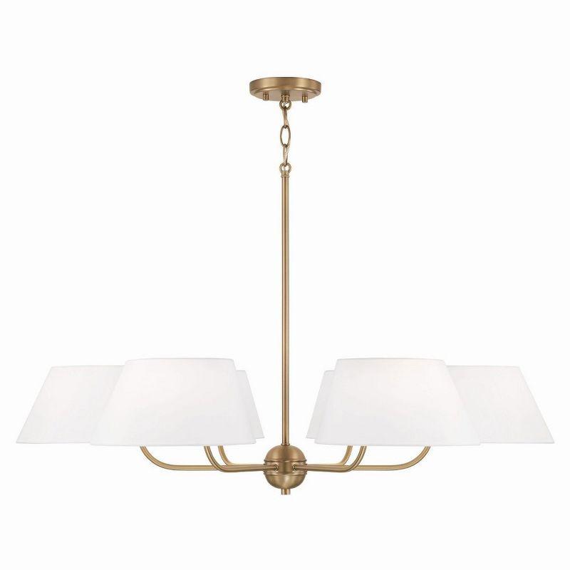 Capital Lighting Welsley 6 - Light Chandelier in  Aged Brass