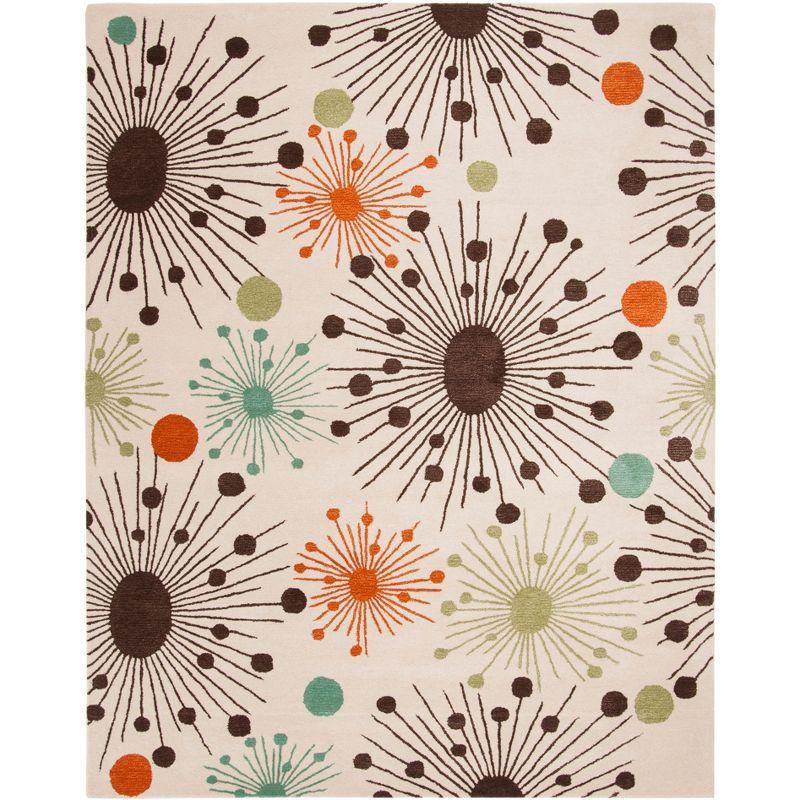 Soho SOH747 Hand Tufted Indoor Area Rug - Ivory/Multi - 8'3"x11' - Safavieh