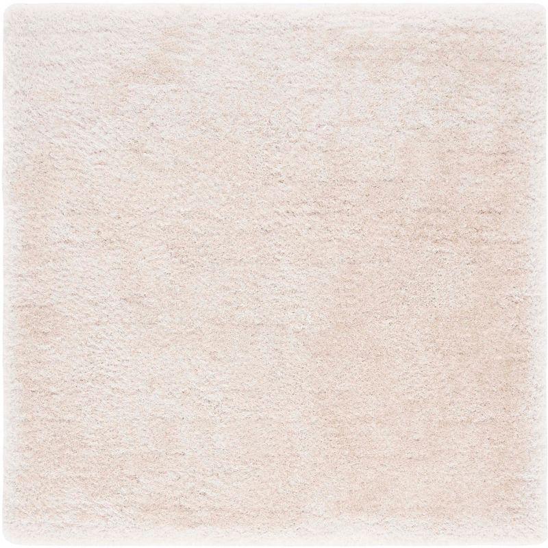 Luxe Shag SGX160 Hand Tufted Indoor Area Rug - Bone - 6'x6' - Safavieh