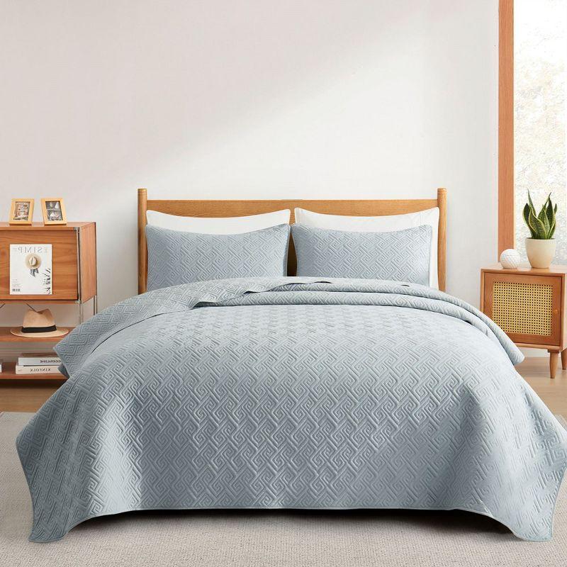 Peace Nest Lightweight Pre-washed Microfiber Quilt Coverlet Set