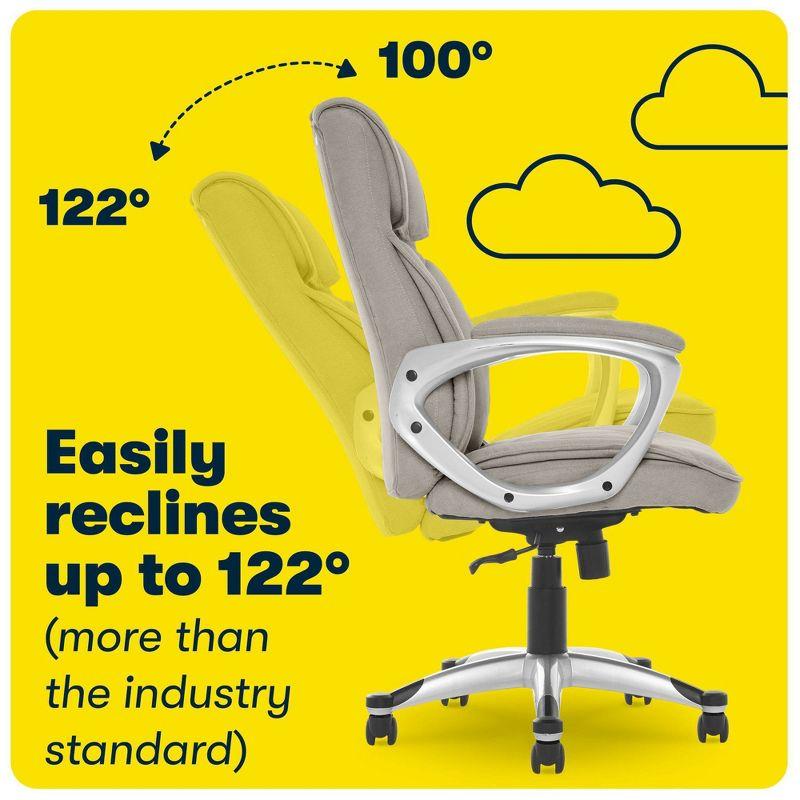 Serta Serta Hannah Executive Office Chair, Ergonomic Lumbar Support, Firm Seat Cushion, Deep Body Pillows
