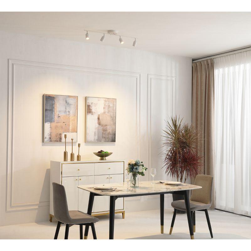 Vidalite Shura 4-Light Integrated LED Track Light w/ Rotatable Heads, 3 ft. Track Lighting Kit, 3000k, 2240 Lumen