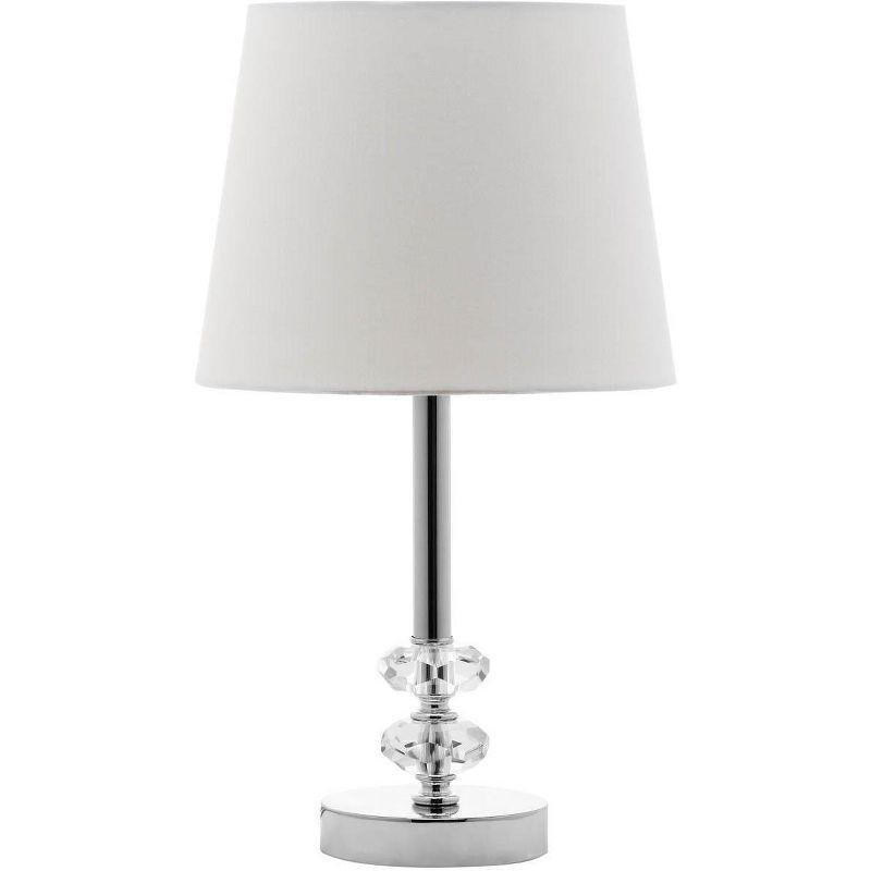 Ashford Clear Crystal Orb Table Lamp Set with White Shade