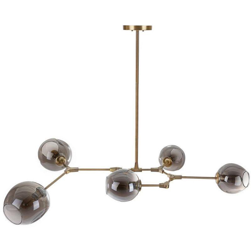 Gold and Gray Glass LED Contemporary Pendant Light