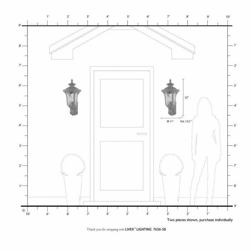 Livex Lighting Oxford 3 - Light Wall Light in  Imperial Bronze