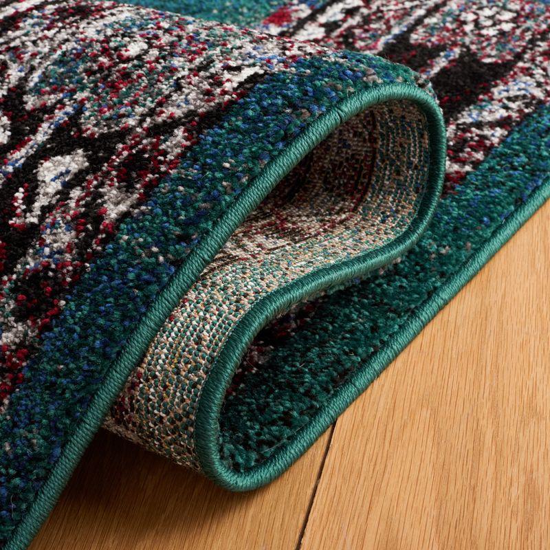 Vintage Hamadan VTH202 Power Loomed Area Rug - Green/Black - 5'3"x7'6" - Safavieh.