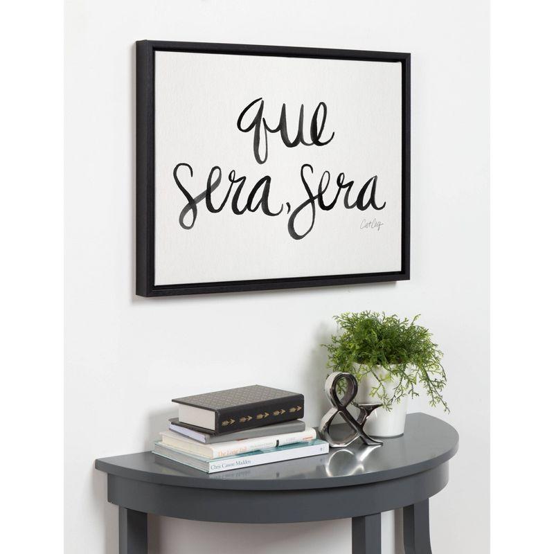18" x 24" Sylvie Que Sera Sera Framed Canvas by Cat Coquillette Black - Kate and Laurel