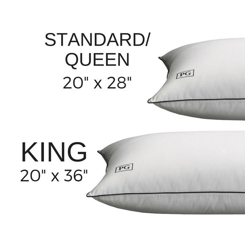 Queen White Goose Down Pillow with Removable Protector