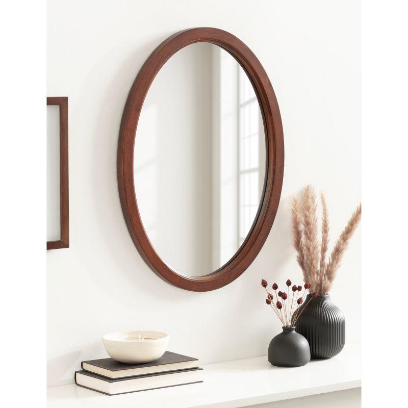 Kate & Laurel All Things Decor 18"x24" Hogan Oval Framed Wall Mirror: Poplar Wood, No Assembly Required