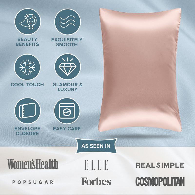 Bare Home Soft Poly Satin Pillowcase Set