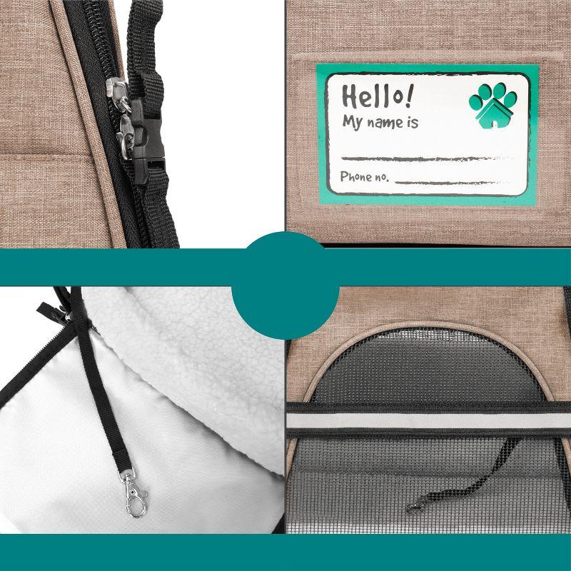 PetAmi Airline Approved Pet Carrier for Cat Dog, Soft Sided Travel Supplies Accessories, Ventilated Carrying Bag Kitten Puppy (Heather Taupe, Small)