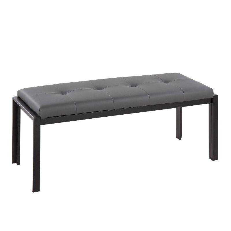 46" Fuji PU Leather/Metal Bench - LumiSource