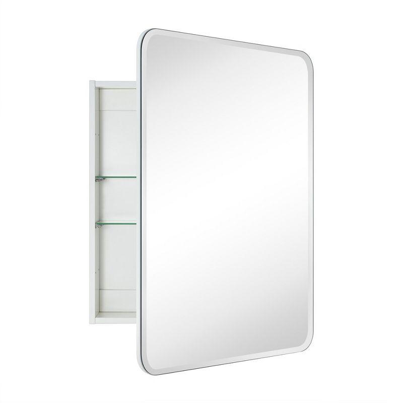 TEHOME Rectangular Recess and Surface Mount Metal Frameless Medicine Cabinet with Mirror