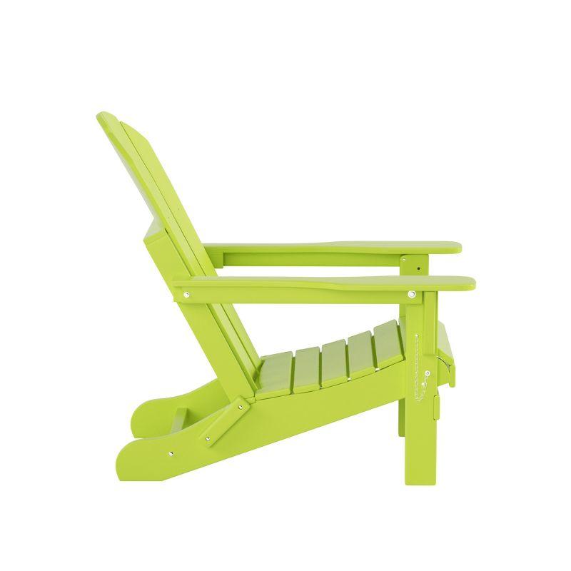 Lime HDPE Classic Outdoor Adirondack Chair Set of 2