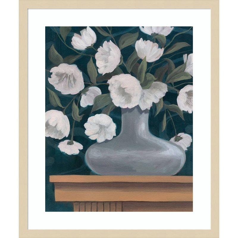 Amanti Art 21"x25" Snowball Posies II by Grace Popp Wood Framed Wall Art Print