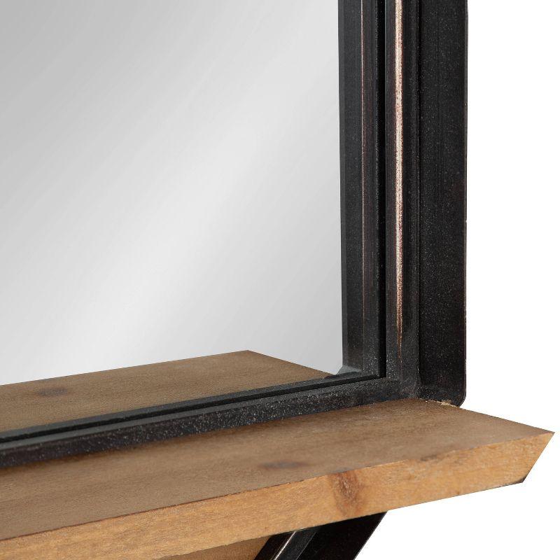 24" x 24" Owing Functional Wall Mirror Brown - Kate & Laurel All Things Decor