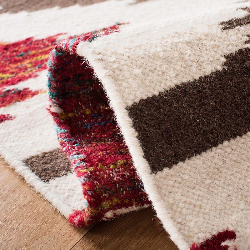 Dhurries DHU647 Hand Woven Flat Weave Indoor Area Rug - Multi - 6'x6' - Safavieh