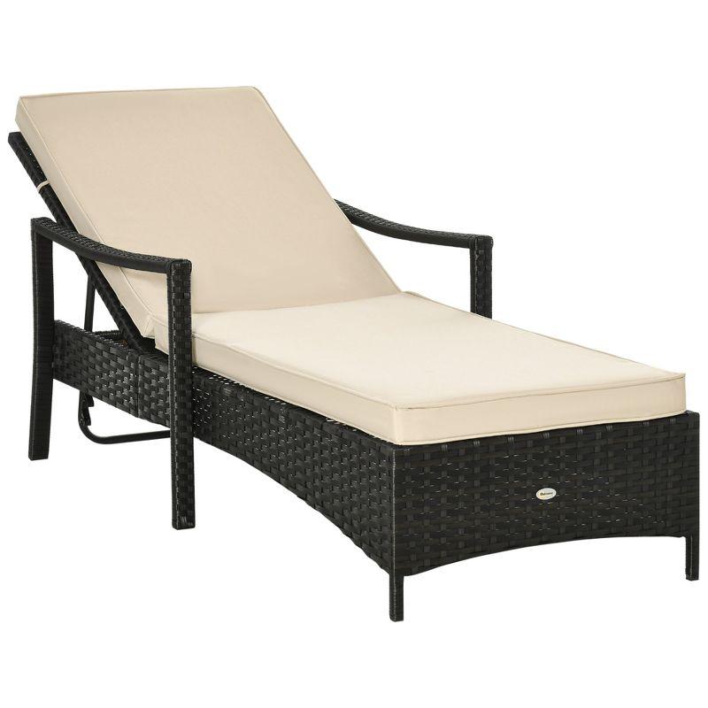 Outdoor Wicker Chaise Lounge