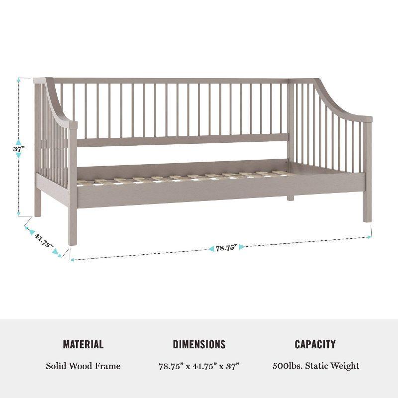 Martha Stewart Martha Stewart Neely Wooden Platform Daybed With Spindles And Wood Slat Foundation