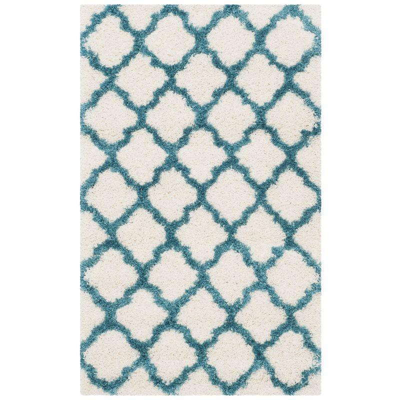 Shag Kids SGK569 Power Loomed Accent Rug - Ivory/Blue - 2'3"x5' - Safavieh.