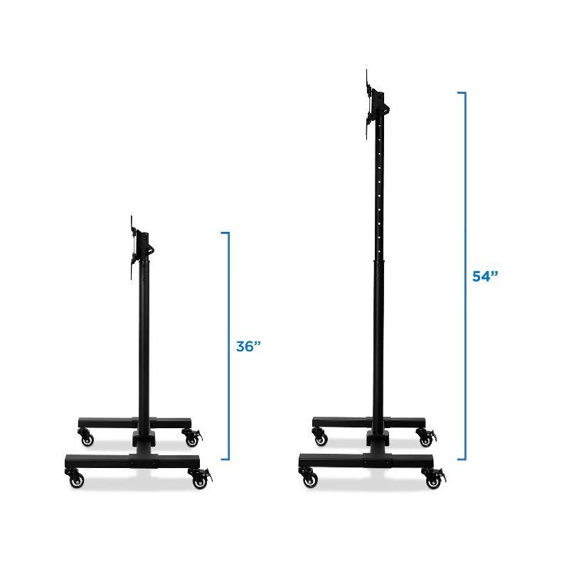 Mount-It! Height Adjustable Mobile TV Stand with Locking Wheels, Rolling Cart for 13" - 42" Flat Panel LCD LED Screens, VESA Compatible up to 200mm