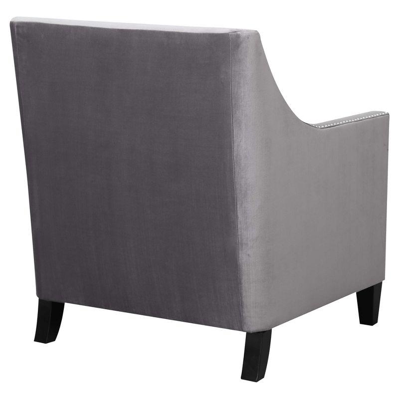 Teagan 30'' Gun Metal Gray Velvet Transitional Accent Chair