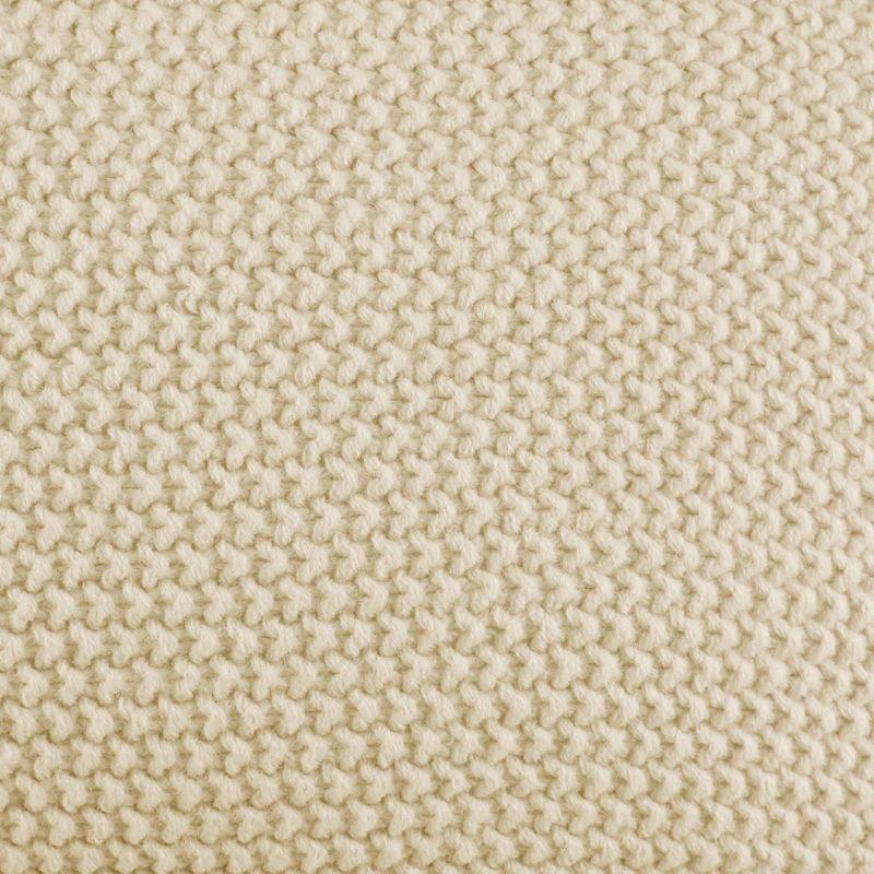 Casual Ivory Chunky Knit 12x20 Euro Pillow Cover