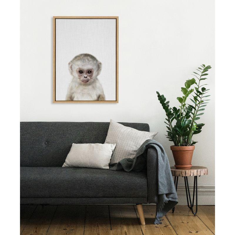 18" x 24" Sylvie Monkey Color Framed Canvas by Simon Te of Tai Prints - Kate & Laurel All Things Decor