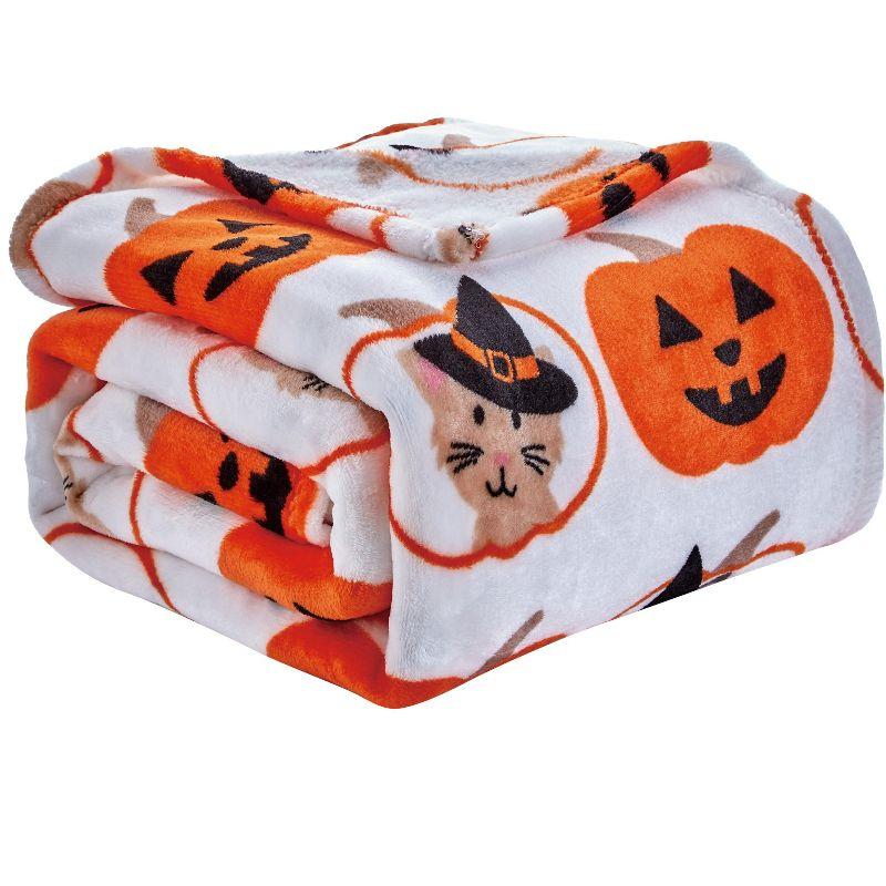 Super Spooky and Comfy Microplush Halloween Throws (50" x 60")