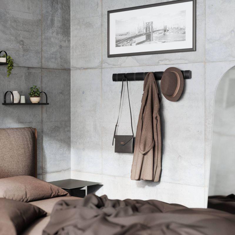 Umbra Flip Solid Wood Wall 8 - Hook Wall Mounted Coat Rack