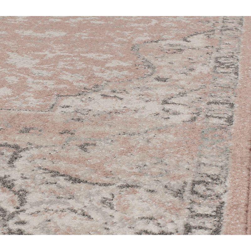 Hailey Pink Amaranth Bedroom Rug - Persian Inspired Rug for Living Room, Trendy Pink Floor Decor, Soft Area Rug, 5'x7'
