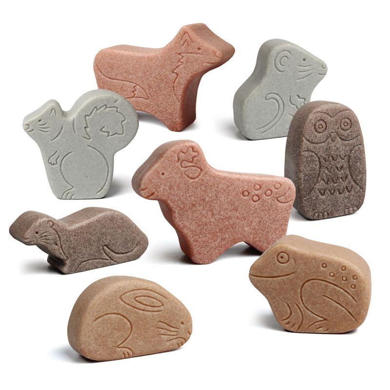 Yellow Door Little Lands – Woodland, Set of 8 Stone Figures