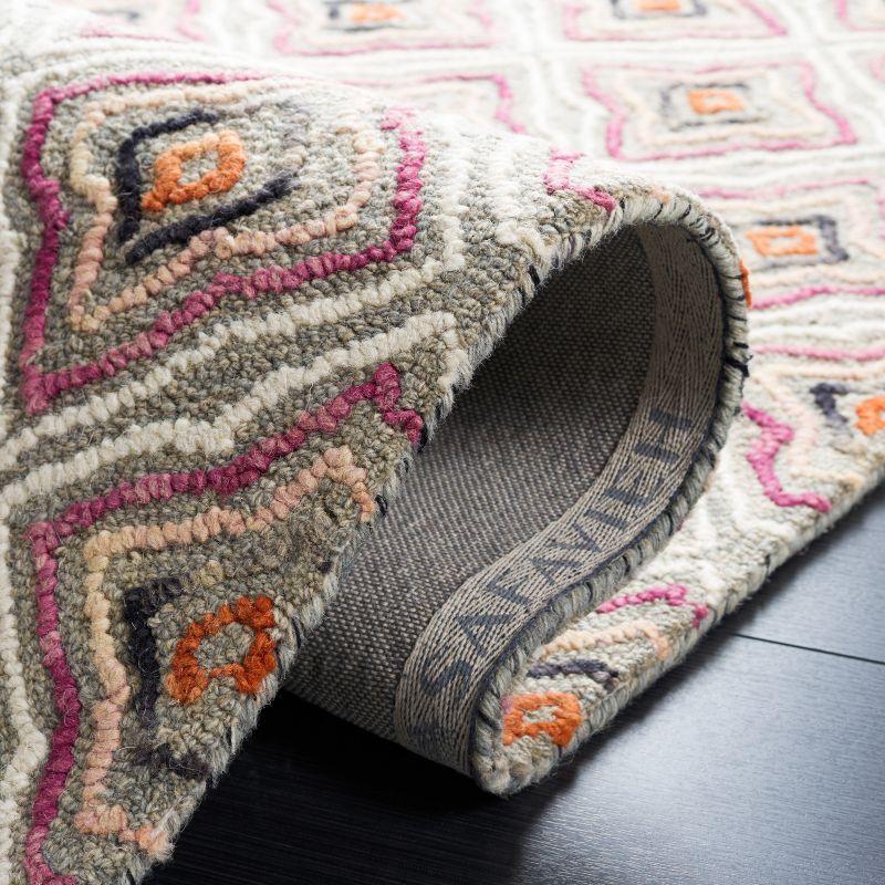 Trace TRC512 Hand Tufted Area Rug - Plum/Grey - 4'x6' - Safavieh.