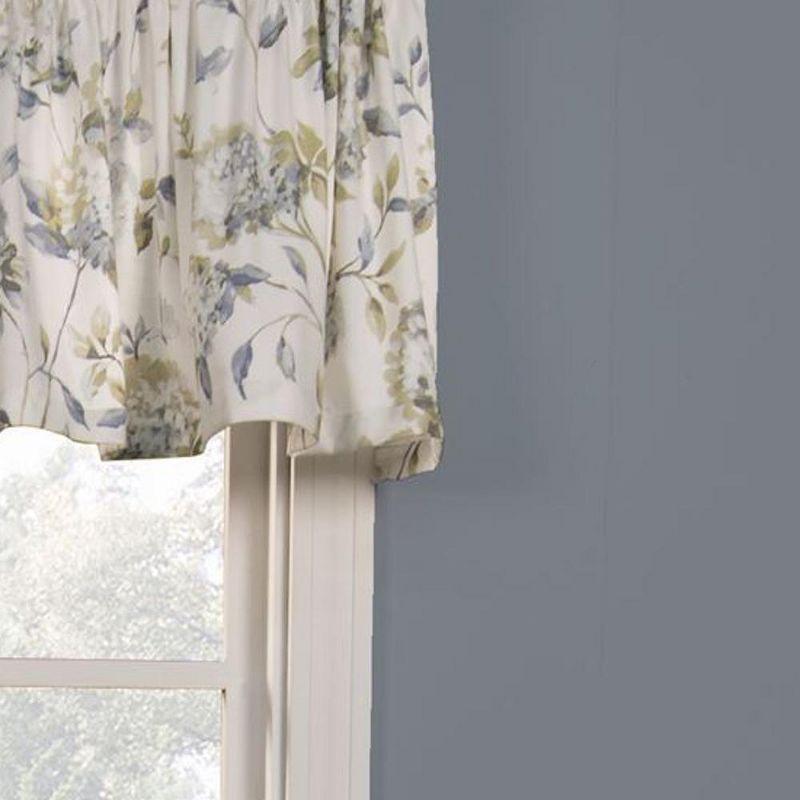 Abigail Off-White Floral Cotton Blend Tailored Valance