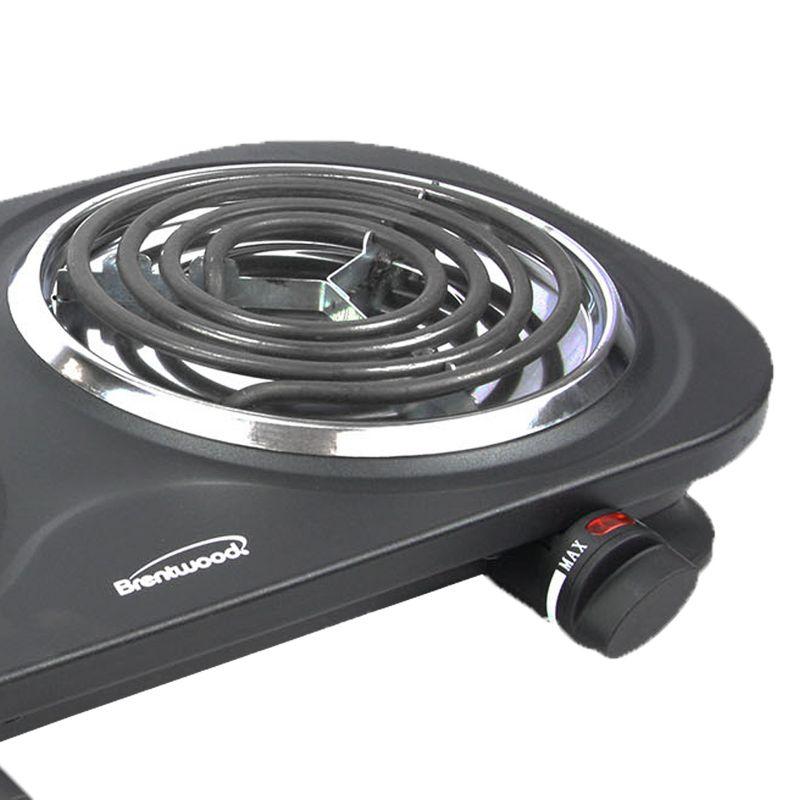 Brentwood Electric 1500W Double Burner in Black