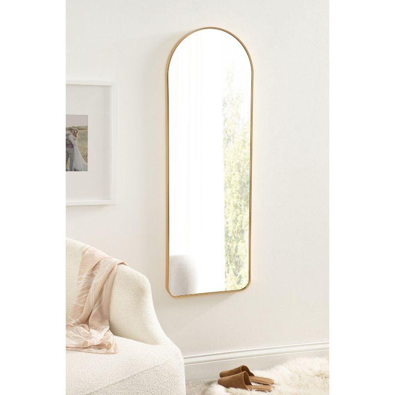 Kate and Laurel Zayda Metal Arch Mirror, 16x48, Gold