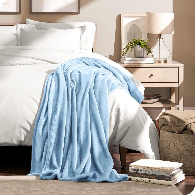 Microplush Fleece Bed Blanket by Bare Home