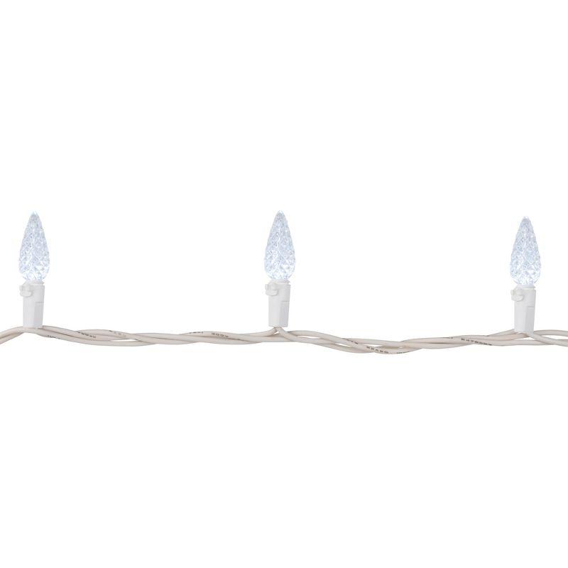 Northlight Seasonal 70-Count Warm White Faceted LED C6 Christmas Lights - 23ft White Wire
