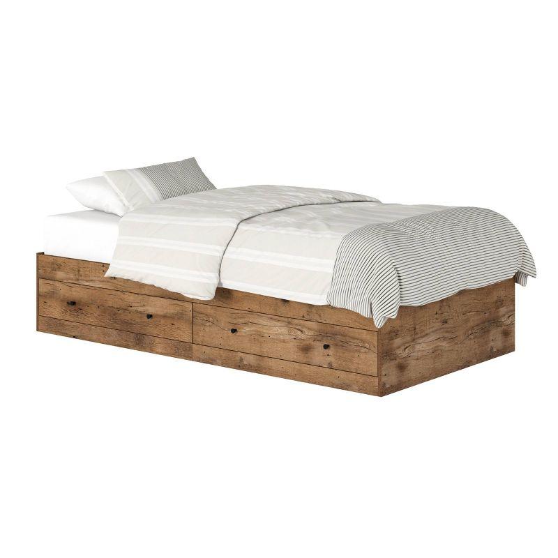 Sauder Twin Boulevard Cafe Mates Storage Bed Vintage Oak